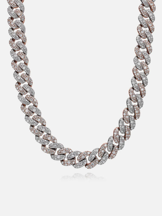 VVS 15mm Mosaic Setting Cuban Chain