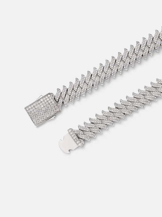 VVS 12mm Spiked Laurel Cuban Flag Chain or Bracelet