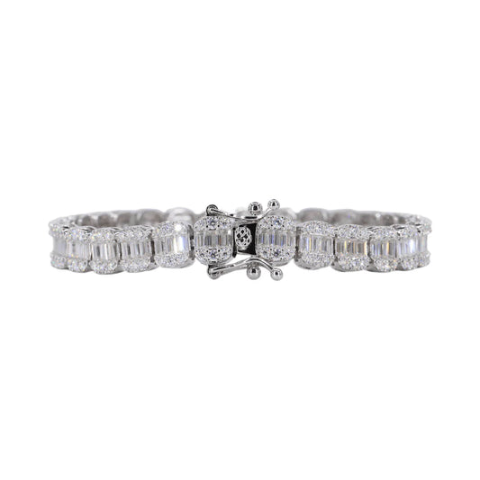 8mm VVS Moissanite Baguette Bracelet