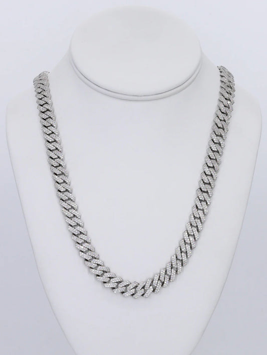 10mm VVS Moissanite 2 Row Cuban Chain - 22”