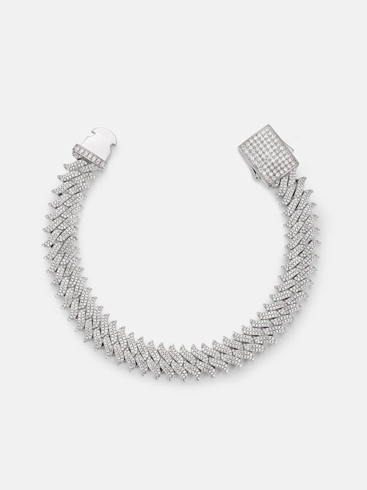 VVS 12mm Spiked Laurel Cuban Flag Chain or Bracelet