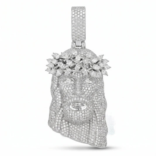 VVS Moissanite Pear Shape Jesus Pendant