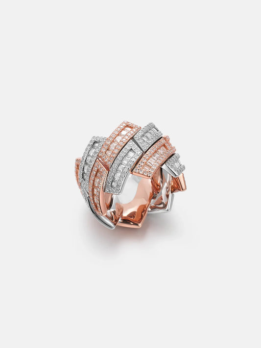 VVS Baguette Prong Cuban Ring