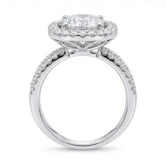 VVS Moissanite Oval Cut Triple Band Ring