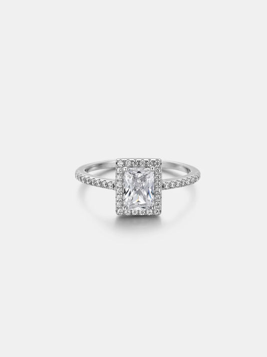 VVS Halo Radiant Cut Engagement Ring