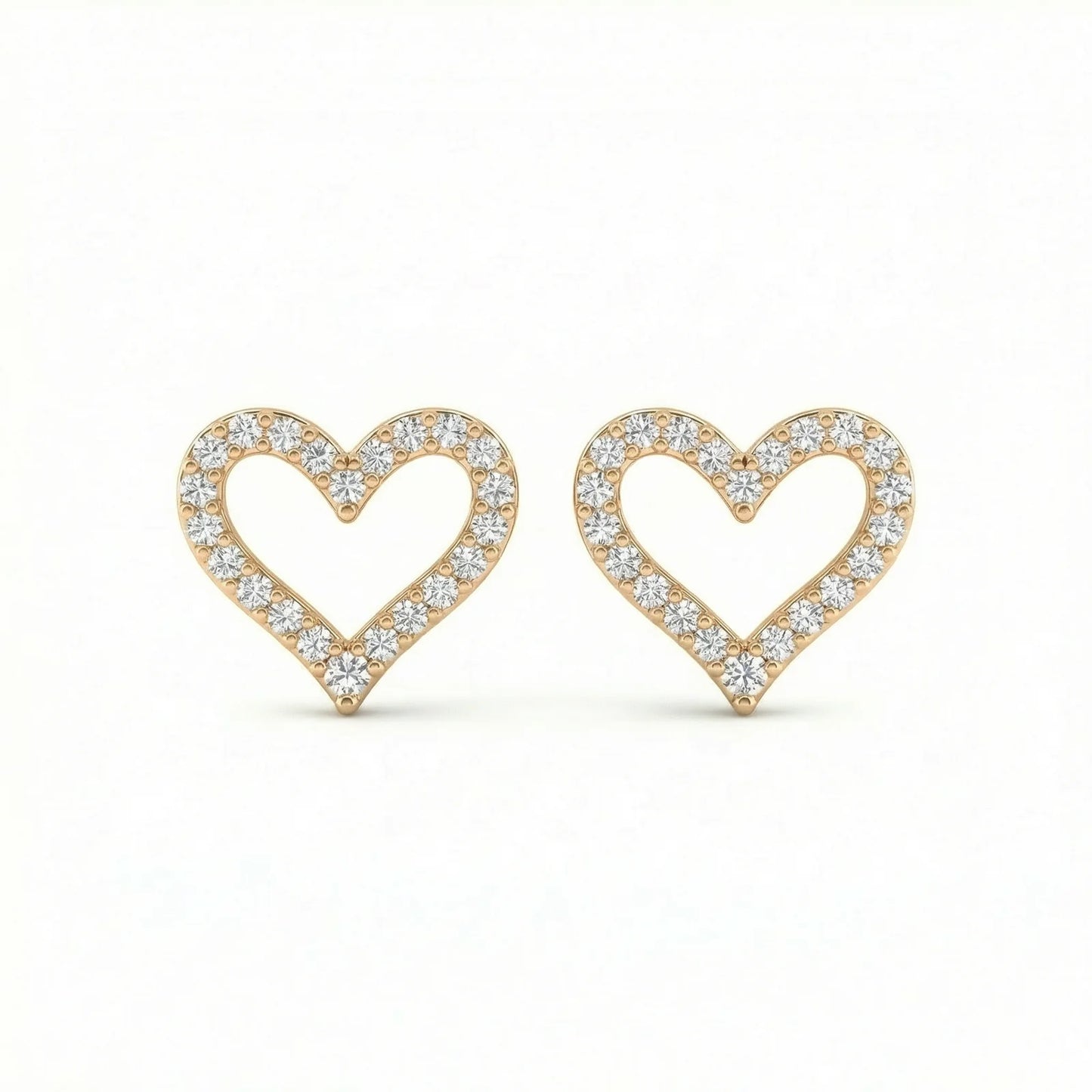 VVS Moissanite Heart Shaped Earrings