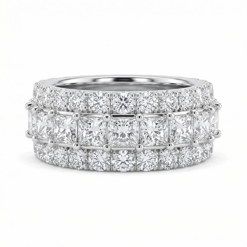 VVS Moissanite Princess Cut Rings