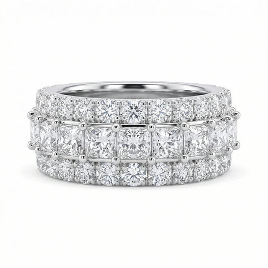VVS Moissanite Princess Cut Rings