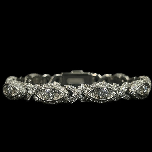 8mm VVS Evil Eye Infinity Link Bracelet